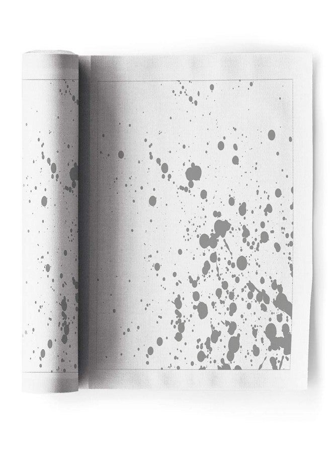 MY DRAP Formal Designer Collection Luncheon Napkins (12 Napkins, Silver Splash) - Image 1